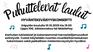 10.10. Puhuttelevat laulut konsertin mainosjuliste